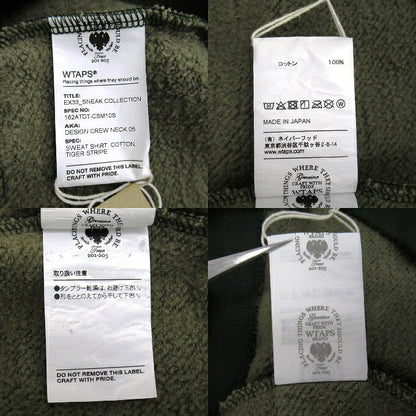 WTAPS Design Crewneck Tiger Stripe Camo Sweatshirt Size M
