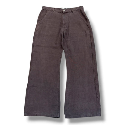 NO MAINTENANCE Baggy Carpenter Linen Pants Brown Size 32