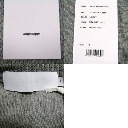 Graphpaper Suvin Cotton Knit Vest Light Gray Size 0