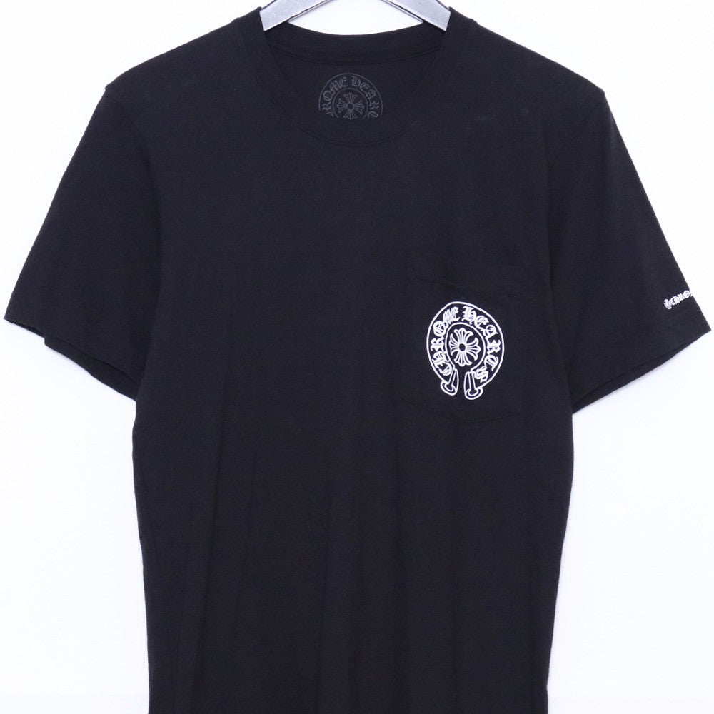 CHROME HEARTS Horseshoe Logo Pocket T-Shirt Black Size S