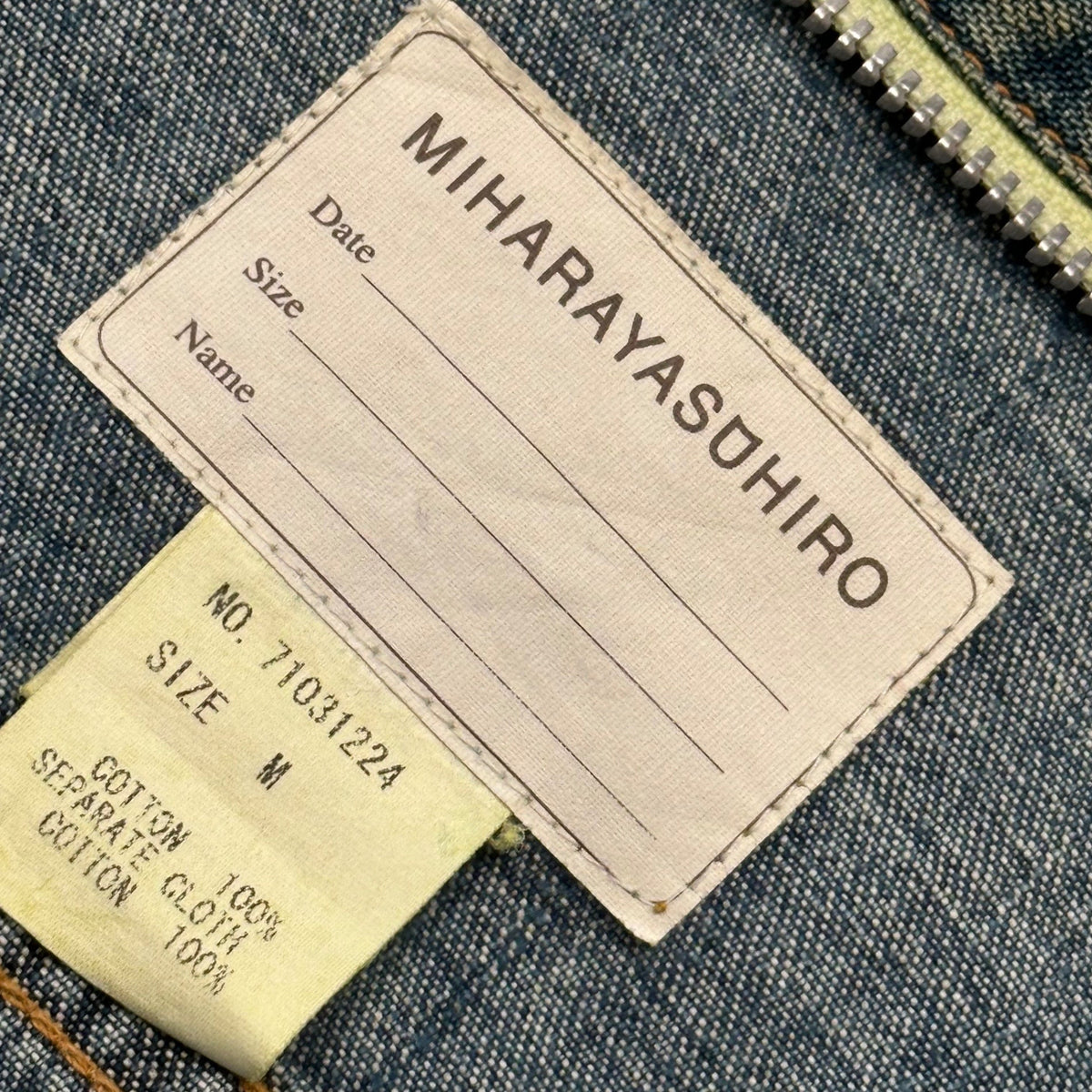 s Docking Denim Jacket x MIHARA YASUHIRO 00s Archive Docking Denim Jacket Size M