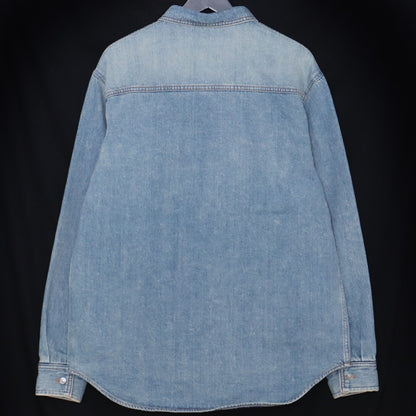 DIOR 25SS Cotton Denim Overshirt Indigo Shirt Size 39