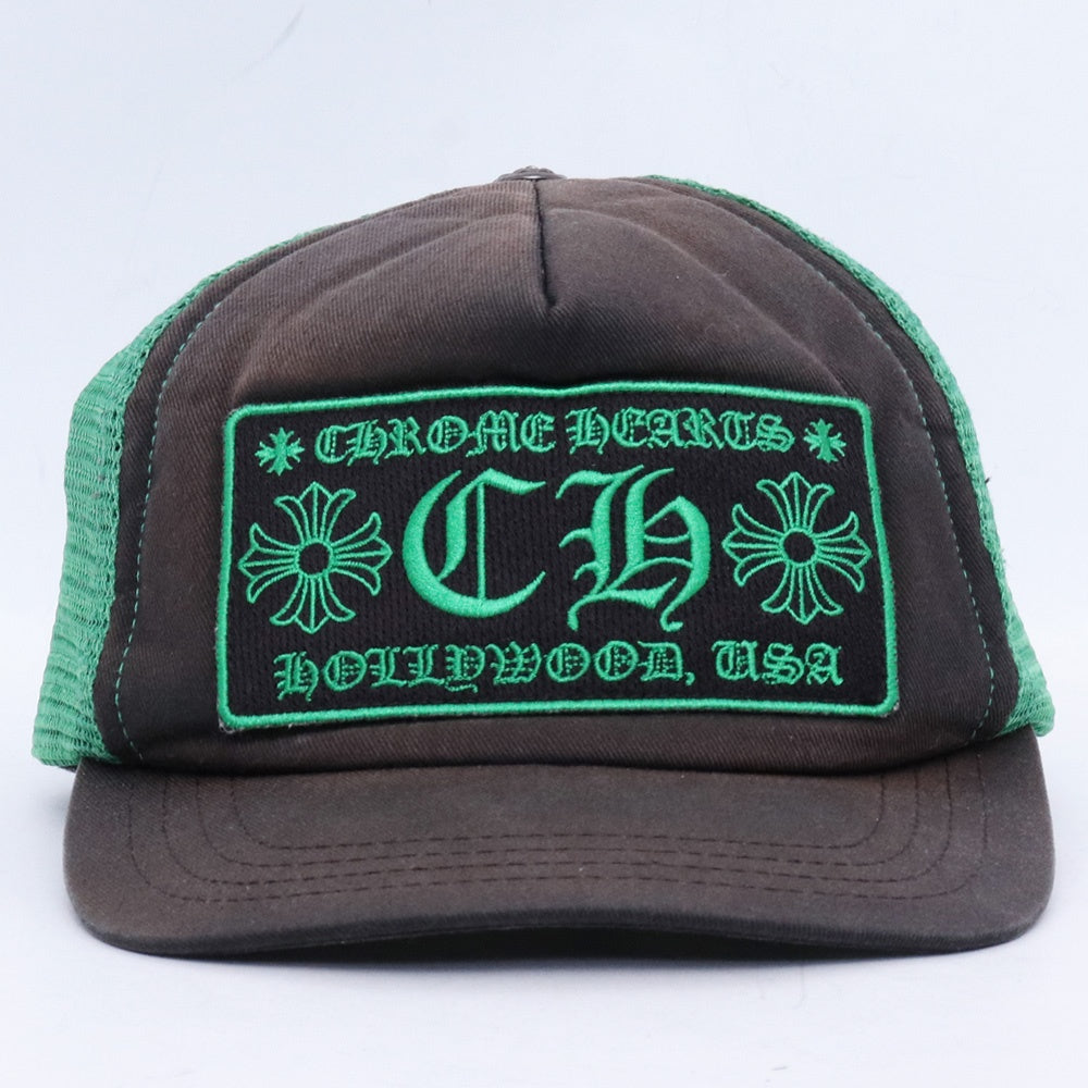 CHROME HEARTS Trucker Mesh Cap Black Green Size F