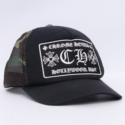 CHROME HEARTS CH Trucker Cap Black Camo Size F
