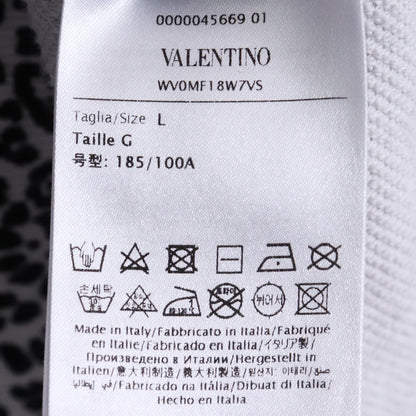 VALENTINO Leopard Print Sweatshirt White Black Size L