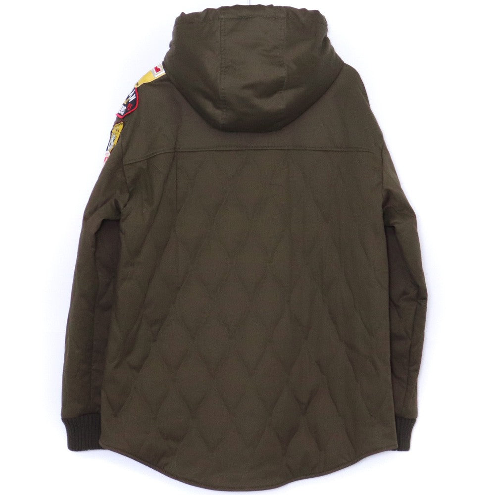 DSQUARED 23AW Multi Logo Patch Hooded Jacket Khaki Size M