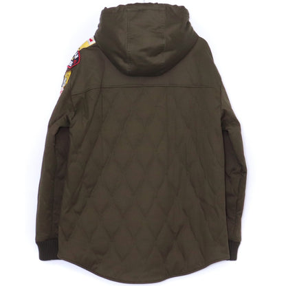 DSQUARED 23AW Multi Logo Patch Hooded Jacket Khaki Size M