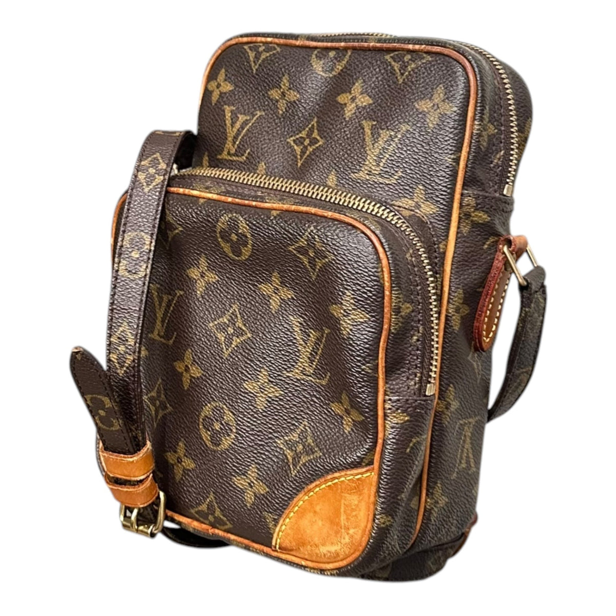 LOUIS VUITTON 2000s Amazon Monogram Shoulder Bag Brown
