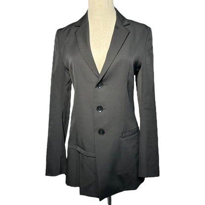 Y's Asymmetrical 3-Button Tailored Wool Jacket Size 1