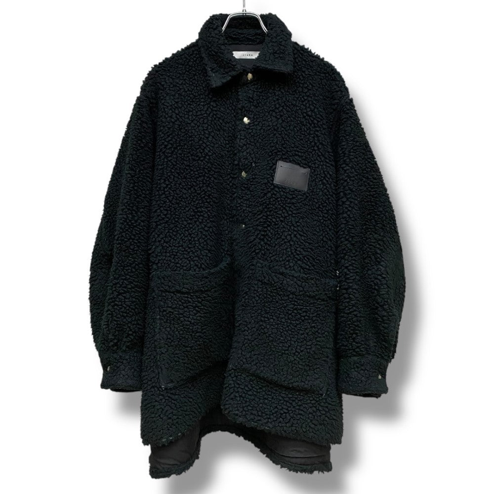 JIEDA 23AW Boa Overshirt Jacket Black Size 2