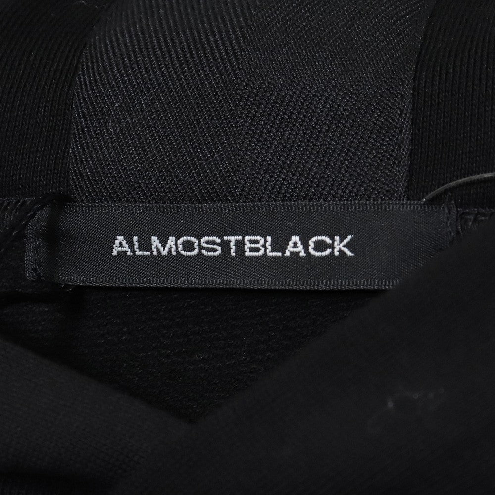 ALMOSTBLACK Dot Button Adjustment Sweat Hoodie Black Size 3