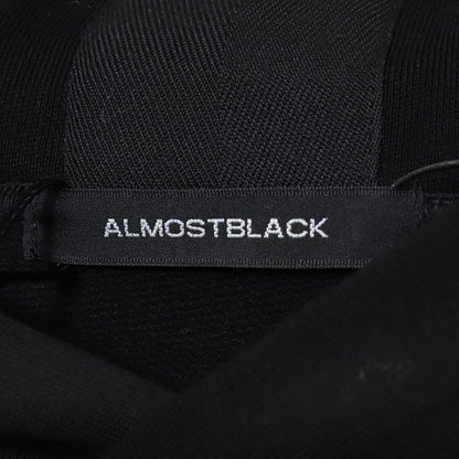 ALMOSTBLACK Dot Button Adjustment Sweat Hoodie Black Size 3