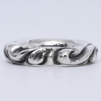 CHROME HEARTS SCRL Band Silver Ring Size ONE SIZE