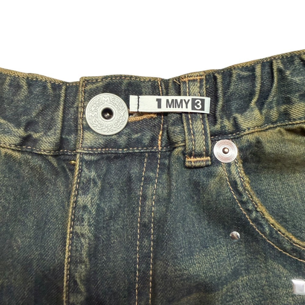 Maison MIHARA YASUHIRO Sticker Indigo Wide Jeans Size 46