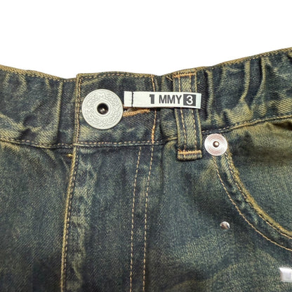 Maison MIHARA YASUHIRO Sticker Indigo Wide Jeans Size 46