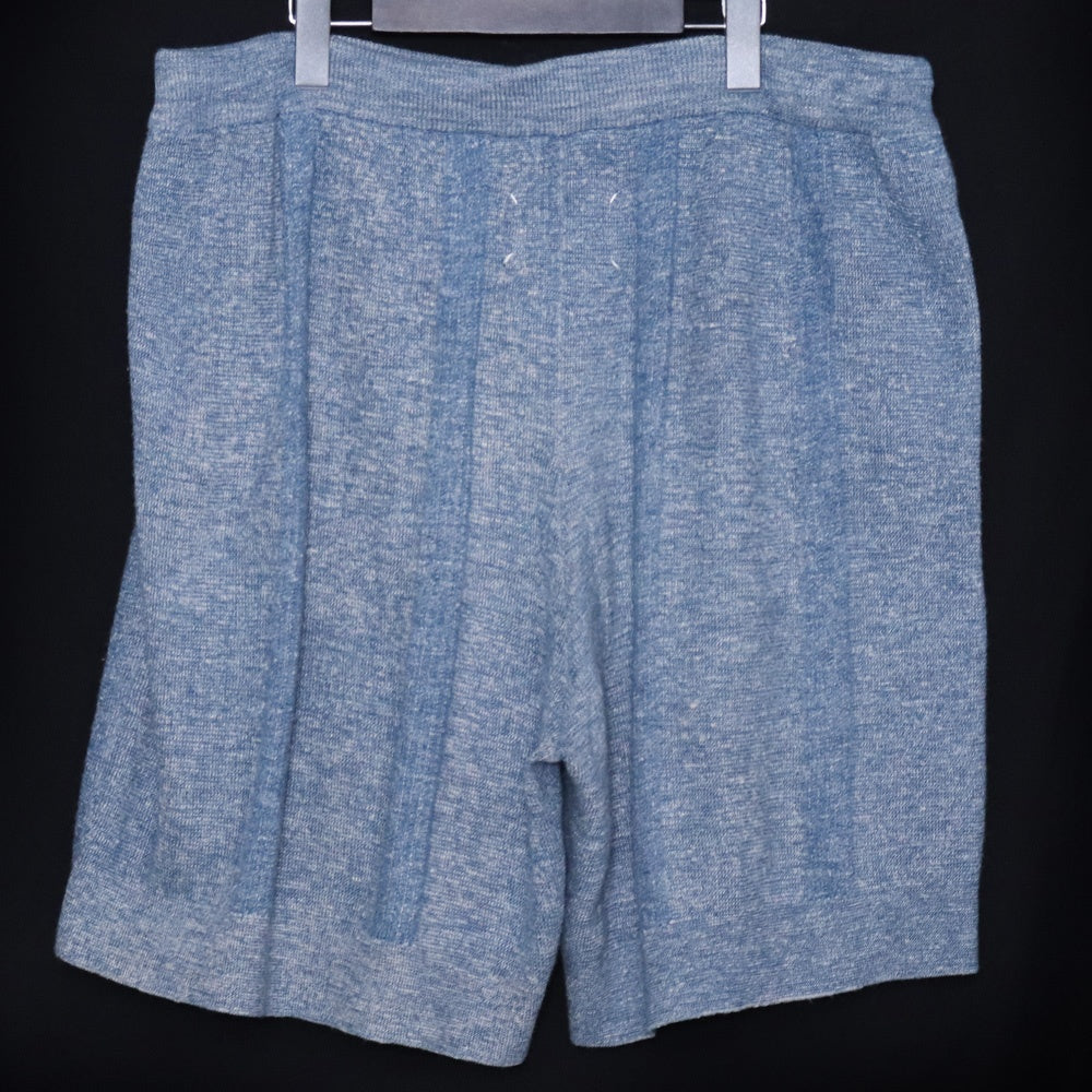 MAISON MARGIELA 25SS Linen Blend Shorts Petrol Blue Size S