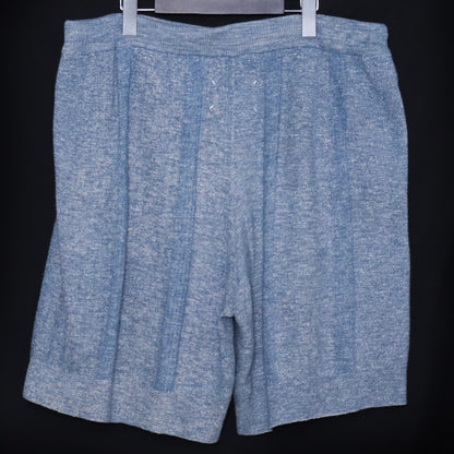 MAISON MARGIELA 25SS Linen Blend Shorts Petrol Blue Size S