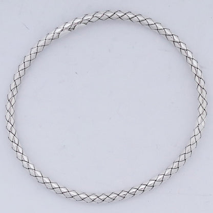 BOTTEGA VENET Intrecciato Bracelet Silver Size S