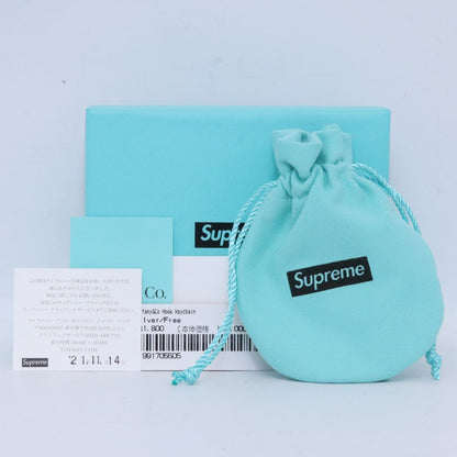 SUPREME x TIFFANY&CO. 21AW Oval Tag Keyring Silver Size F