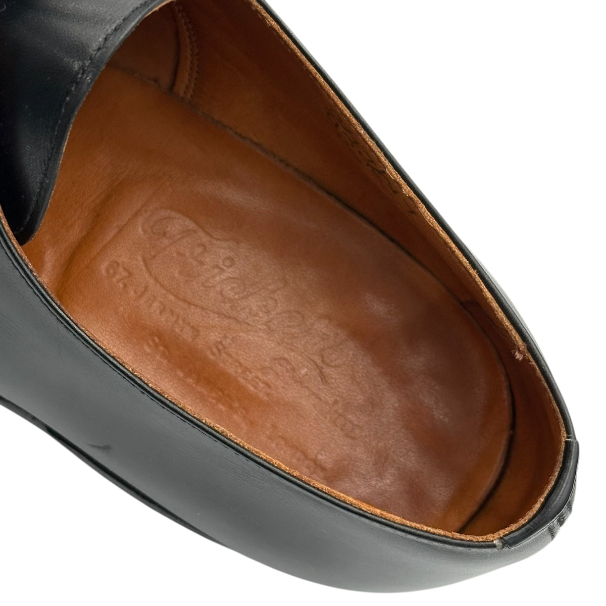 Tricker's 70s Vintage Plain Toe Shoes Black Size 7 1/2