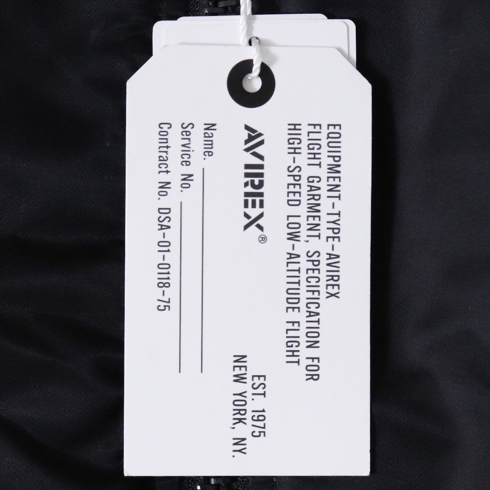 AVIREX MA-1 Commercial Logo Bomber Jacket Black Size L