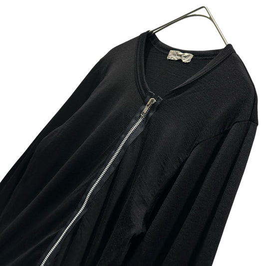 COMME des GARCONS 2000s Zip Wool Cardigan Black Size FREE