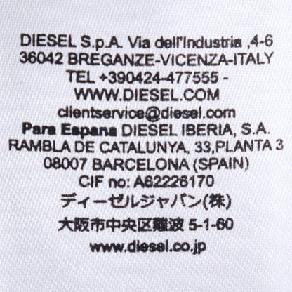 DIESEL 25AW Distressed Metal Oval D Hoodie Black Size M