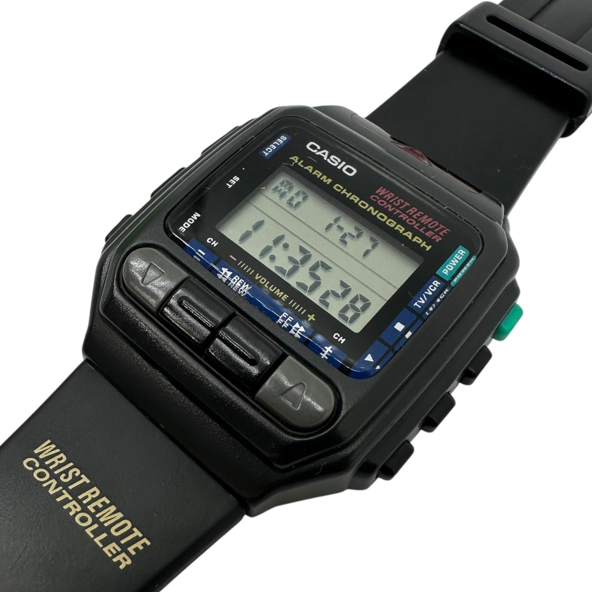 CASIO 90s Vintage Digital TV Remote Watch