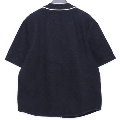 LOUIS VUITTON 23AW Monogram Denim Short Shirt Black Size L