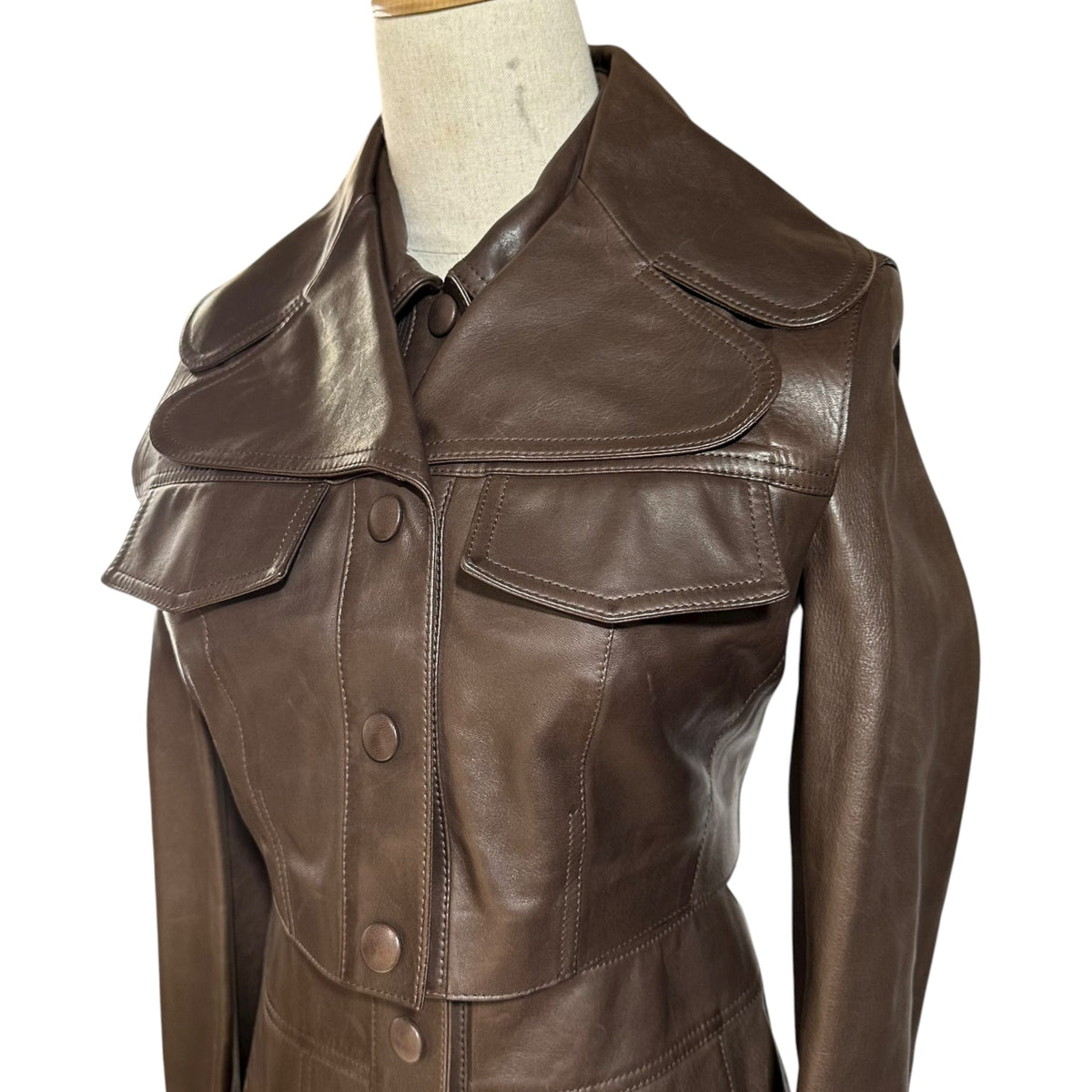 BURBERRY Lambskin Detachable Cropped Vest Coat Size 4