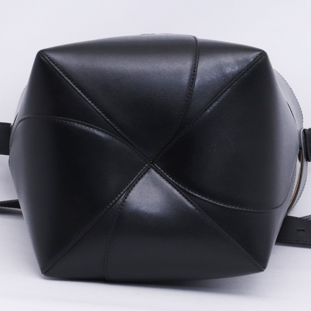 JIL SANDER CURVE BUCKET MD Leather Bag Black Size ONE SIZE