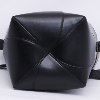 JIL SANDER CURVE BUCKET MD Leather Bag Black Size ONE SIZE