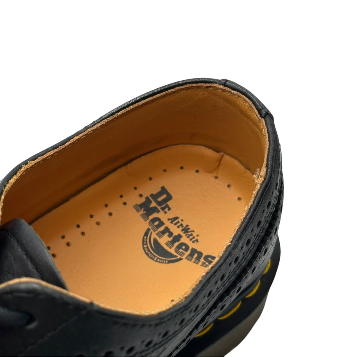 DR.MARTENS Leather Brogue Wingtip Shoes Black Size 27cm