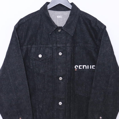 SEQUEL × FRAGMENT 26SS One Washed Denim Jacket Black Size M