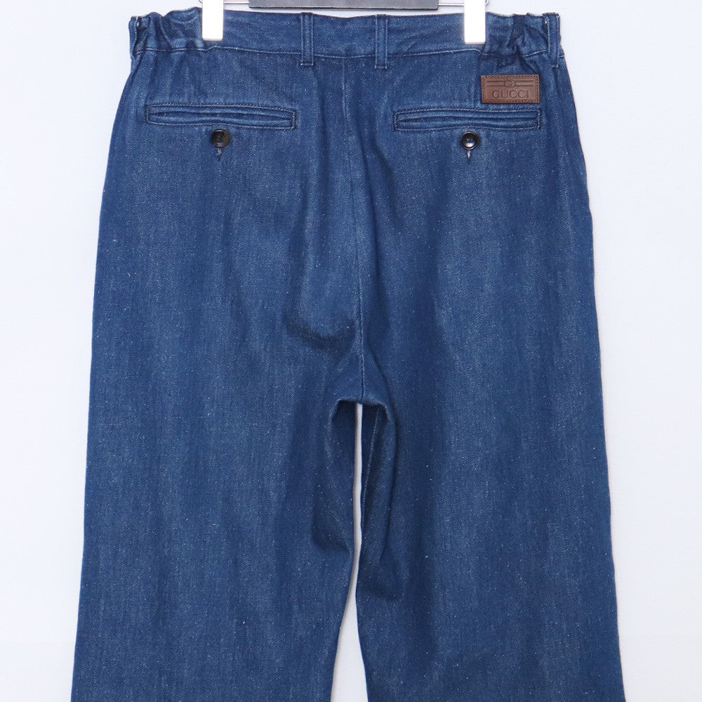 GUCCI Washed Organic Denim Jeans Indigo Size 48