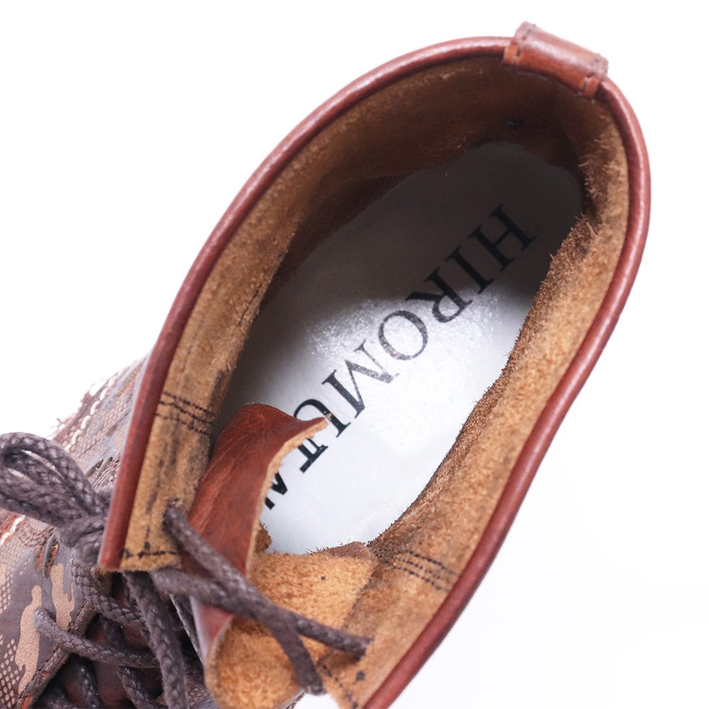 HIROMU TAKAHARA ROEN Leather Lace-up Boots Brown Size 40.5
