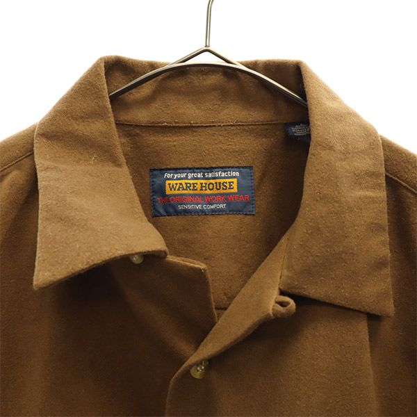 WAREHOUSE Long Sleeve Shirt Brown Size L