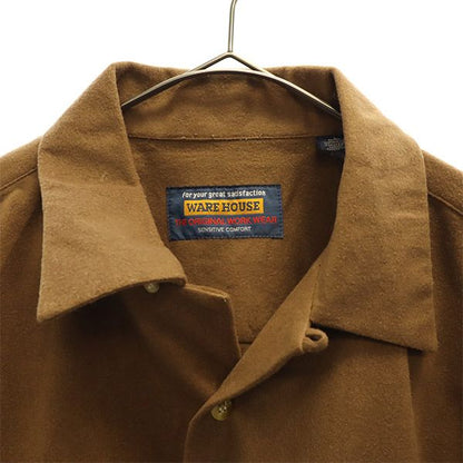 WAREHOUSE Long Sleeve Shirt Brown Size L