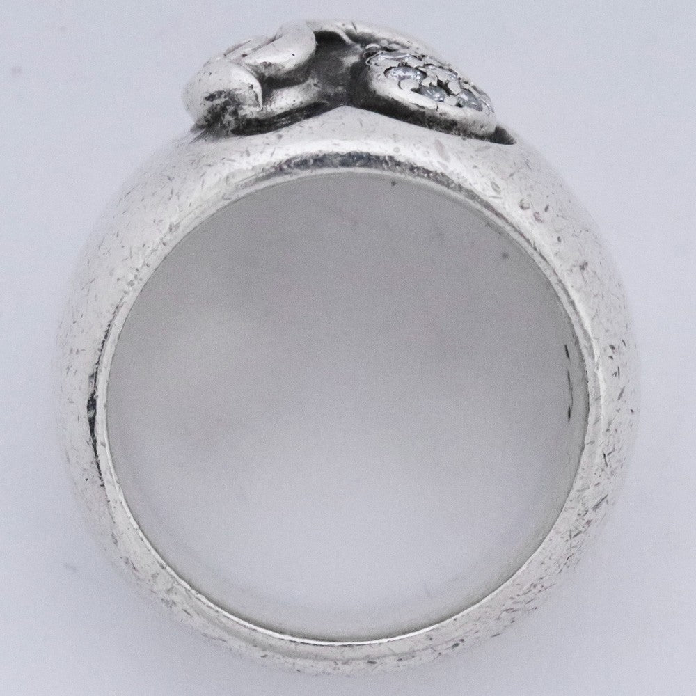 CHROME HEARTS Heart In Band Pave Diamond Ring Size JP 7