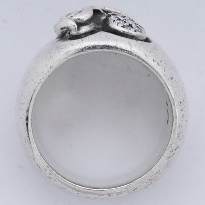 CHROME HEARTS Heart In Band Pave Diamond Ring Size JP 7