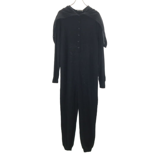 LEMAIRE Italian Long Sleeve Knit Jumpsuit Black Size XS