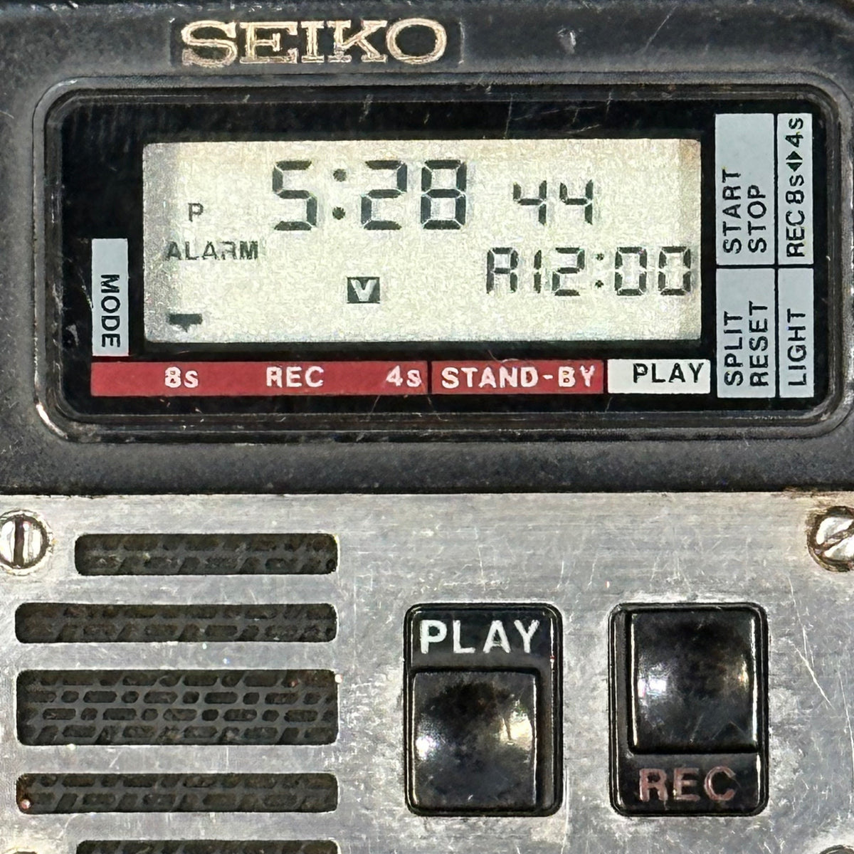 SEIKO 1983 Quartz Voice Note Digital Watch Black