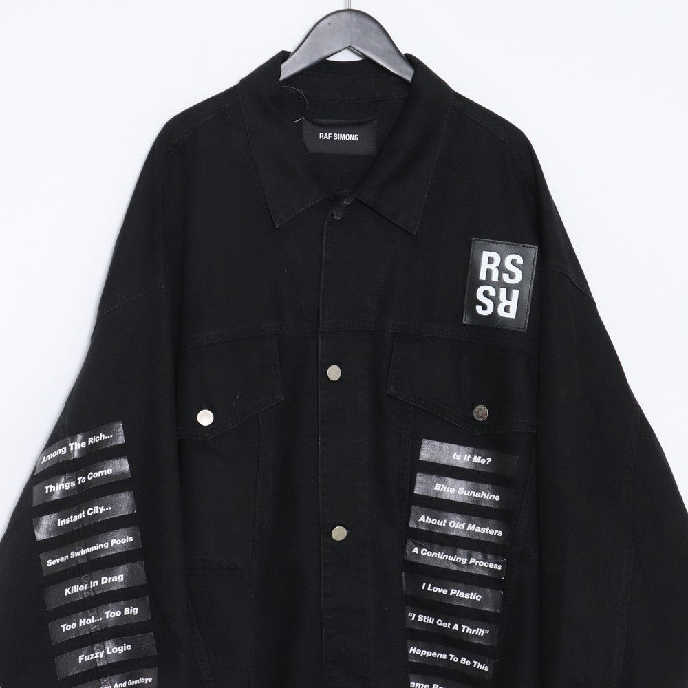 RAF SIMONS 18SS New Order Oversized Denim Jacket Size L