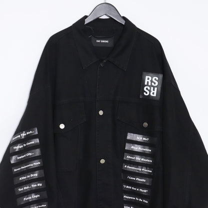 RAF SIMONS 18SS New Order Oversized Denim Jacket Size L