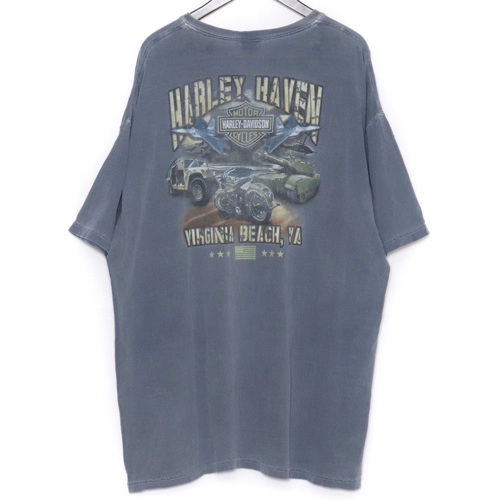HARLEY DAVIDSON Virginia Beach Band T-Shirt Blue Size 2XL