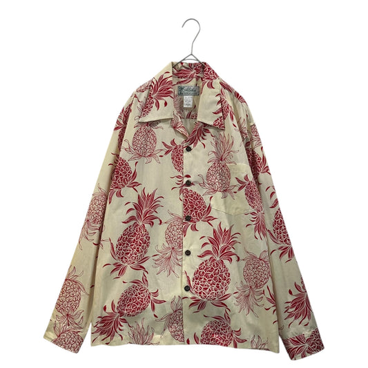 Aloha 70s-80s Vintage Pineapple-Print Hawaiian Shirt Size M