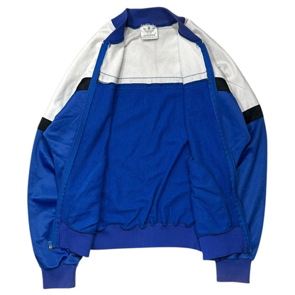 adidas 1980s Zip-Up Polyester Track Jacket Blue/White Size S