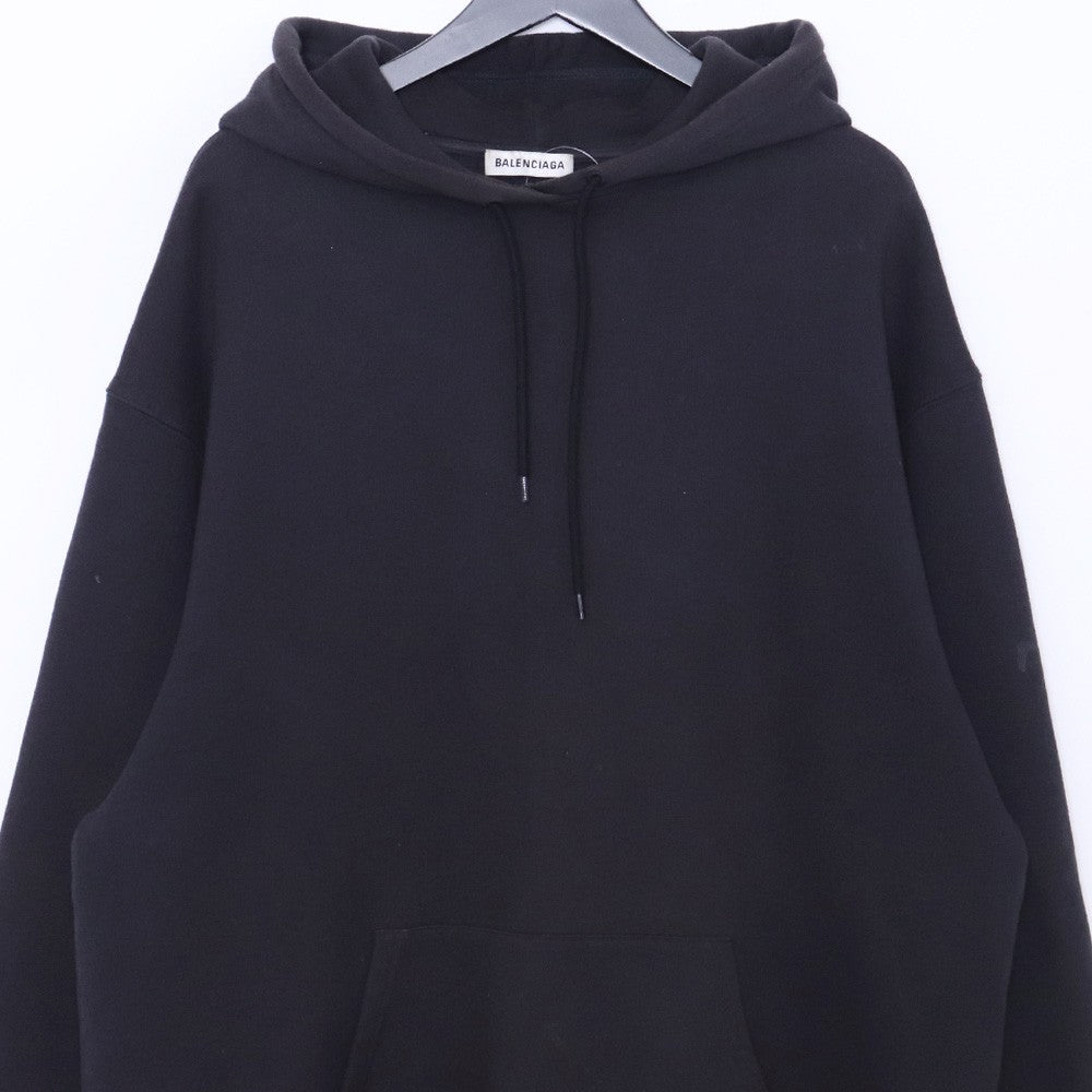 BALENCIAGA Back Logo Hoodie Black Size S
