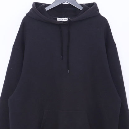 BALENCIAGA Back Logo Hoodie Black Size S