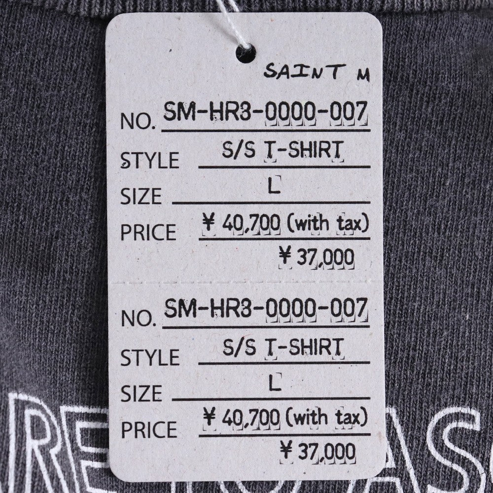SAINT MICHAEL 25SS Egg Print T-Shirt Black Size L